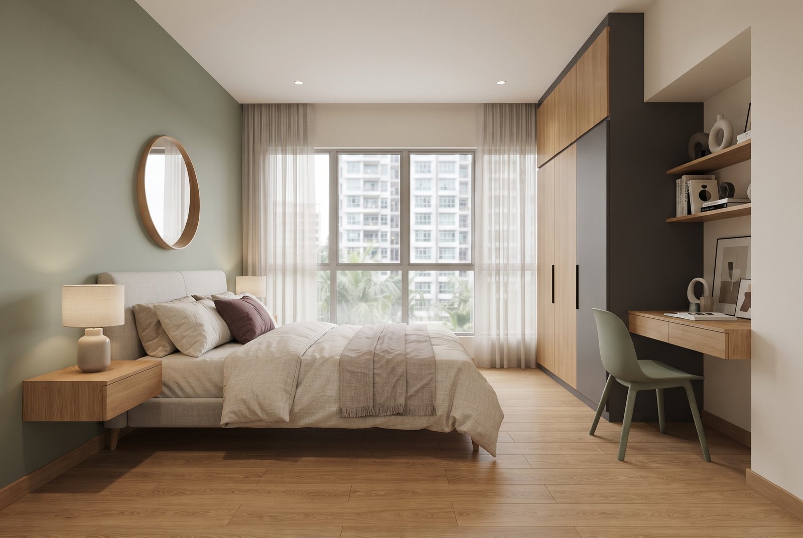 3D render of bedroom design